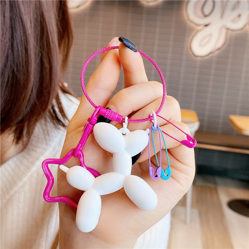 Wholesale PVC Balloon Dog Wire Rope Special Shaped Keychain